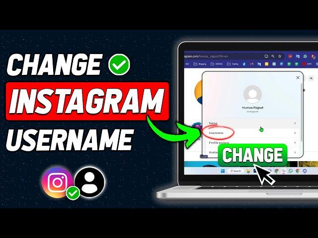 How To Change Instagram Username - PC (2024 New Method)