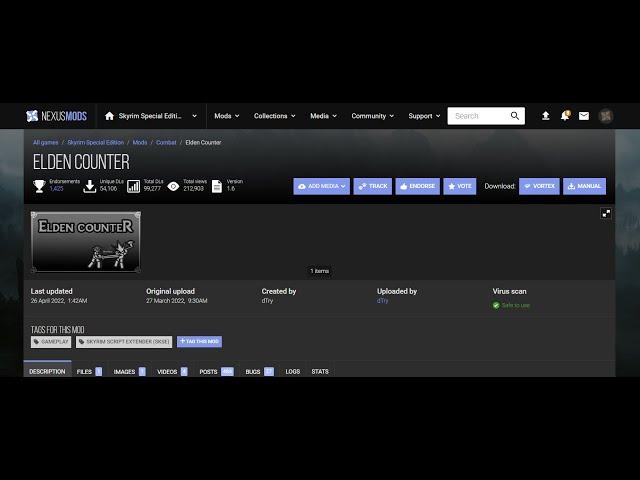 Skyrim Mod Review #2- Elden Counter By dTry