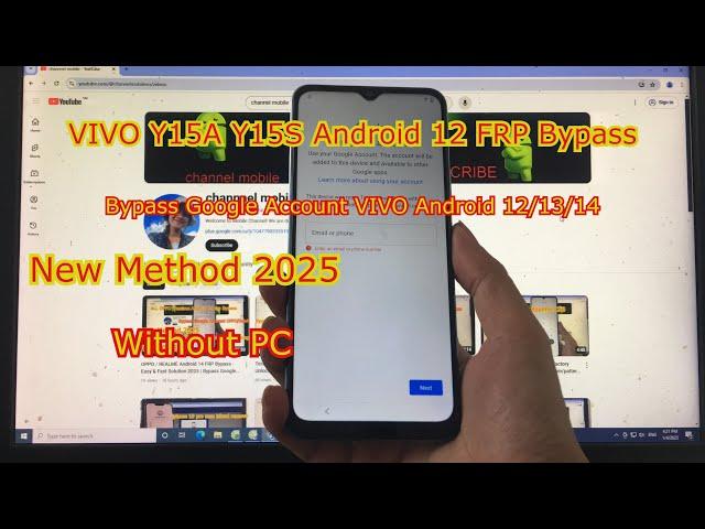 Vivo Y15A Y15S Android 12 FRP Bypass Tutorial | Easy Step-by-Step Guide (2025) | Without PC