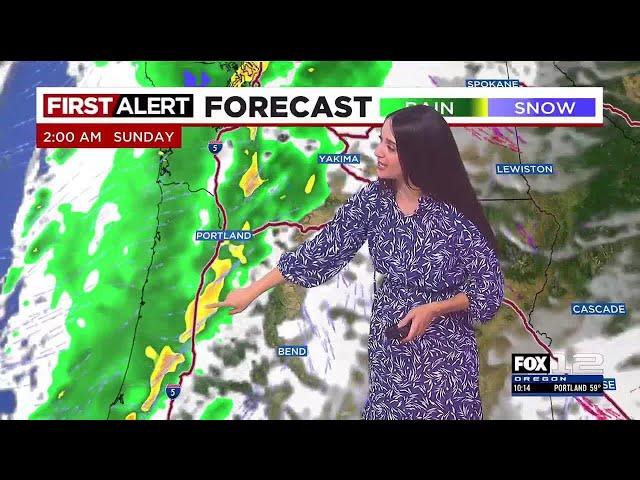 FOX 12 Oregon Saturday evening weather forecast for Portland (10/26)