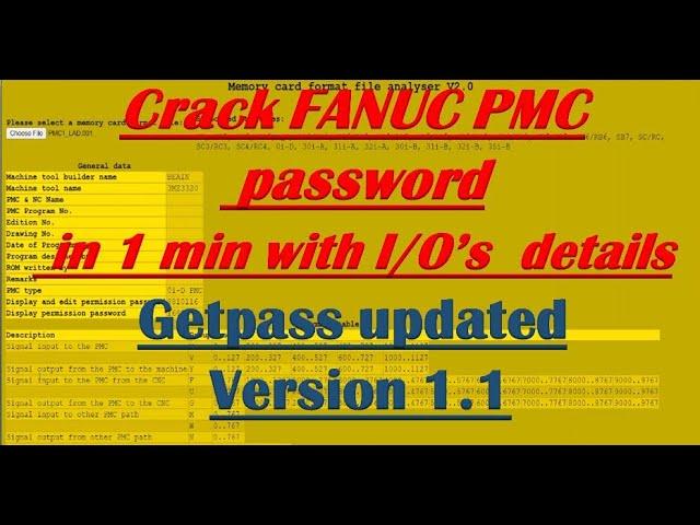 Getpass New updated Version | ladder password crack in 1 min| FANUC |TGC