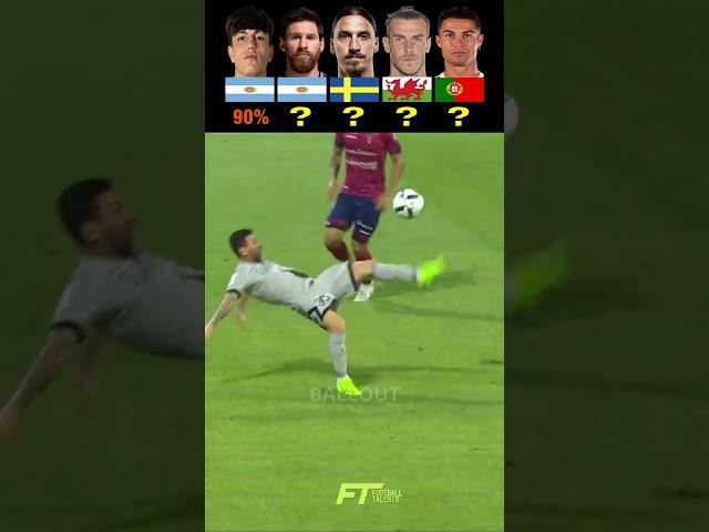 Ronaldo VS Messi VS Garnacho VS Zlatan VS Bale| Bicycle Kick Practice Makes Perfect