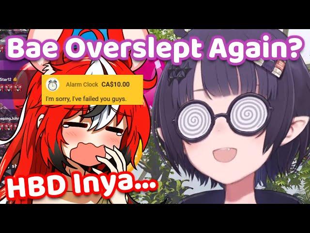 Bae Appears on Ina Birthday with Her Morning Voice after Overslept for Her Stream... (Hololive)