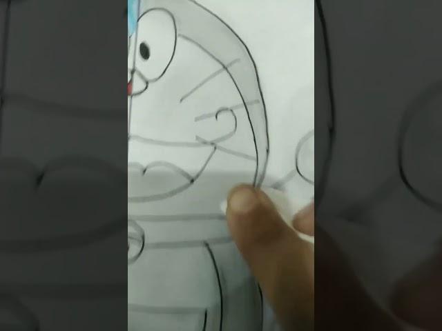 Drawing doremon part 2..black and white side..#ASMR(Use earphones for better experience) #ASDrew