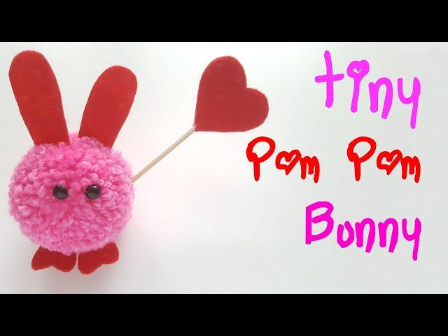 Easy Crafts: Pom Pom Rabbit  Tiny Pom Pom Bunny 