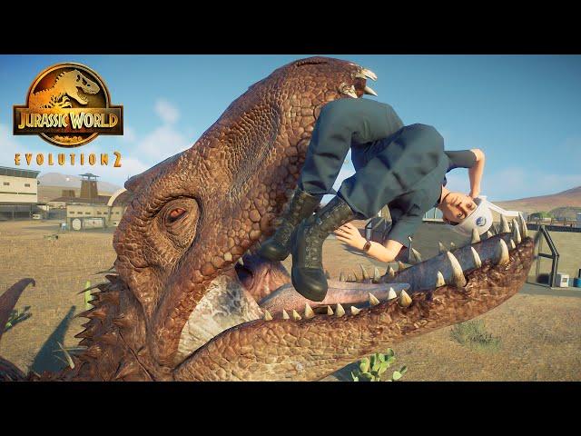 New INDOMINUS REX Eats Great Human - Jurassic World Evolution 2