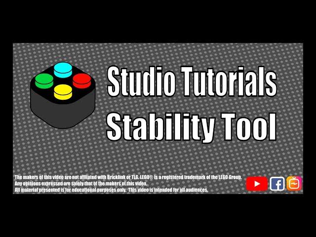 Studio Tutorials - Stability Tool. Make your LEGO designs durable in real life!