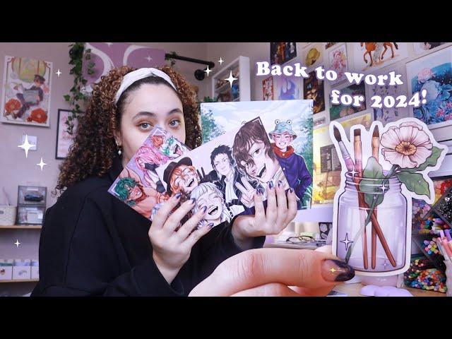 Studio Vlog 34  a chill start to the year, getting back to work & packing orders from shop launch!