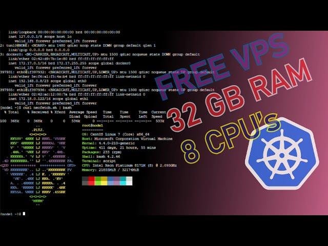 VPS Linux CentOS Gratis 32 GB RAM + 8 CPU - Kubernetes Alternative