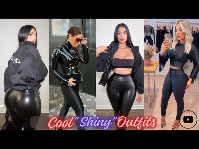 Rockin That Leather Leggings Effect 2024 | Shiny Leggings Outfit Inspo | Florida Summer Styles