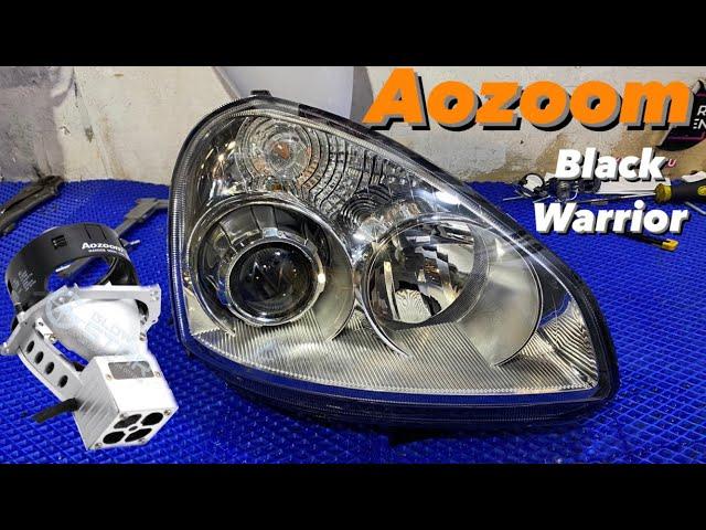 Установка bi led линз в Ладу приору. Фары Бош. Aozoom black warrior в дождь. Поместится ли ?!