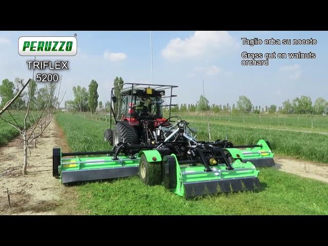 Triflex 5200 on walnuts orchard by PERUZZO trincia su noceto