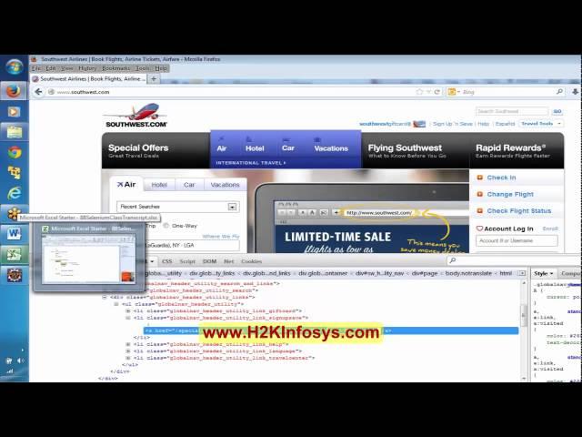 Selenium Webdriver Online Tutorials | Exceptions with and without recording tutorial | H2Kinfosys