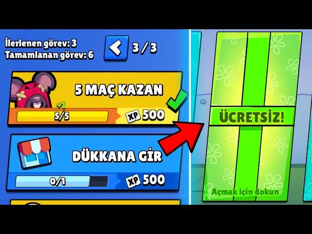 SON ÜCRETSİZ ÖDÜLÜ ALDIM! Brawl Stars