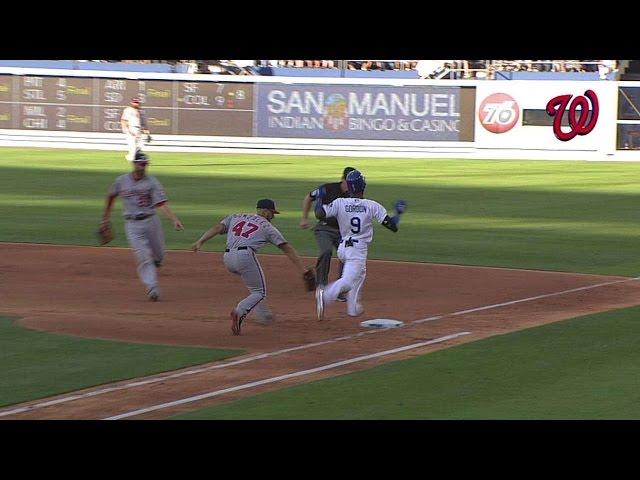 WSH@LAD: Nats challenge safe call, overturned in 3rd