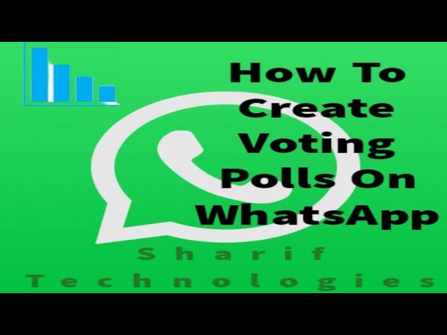 How to create polls on WhatsApp||@Shariftechnologies||#Dailytips