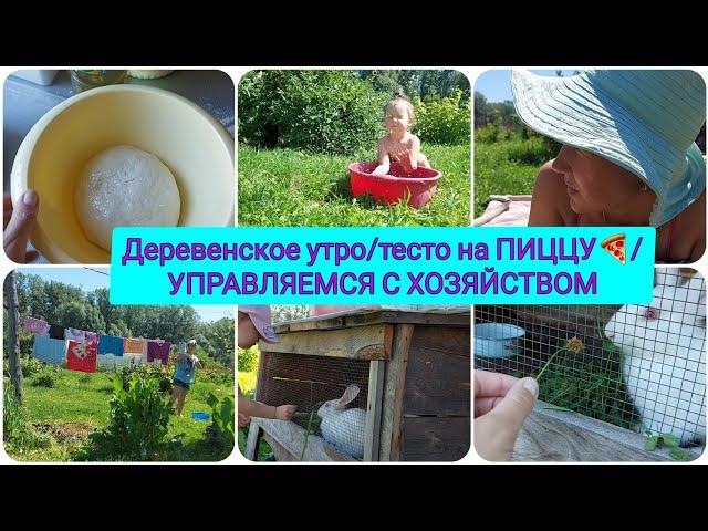 моё деревенское утро/ тесто для пиццы/хозяйничаем