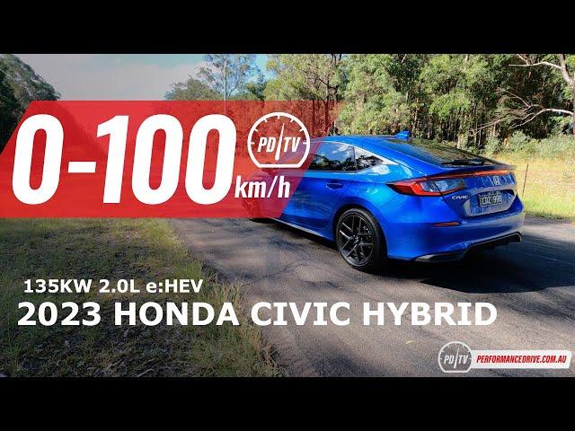 2023 Honda Civic e:HEV (hybrid) 0-100km/h & engine sound