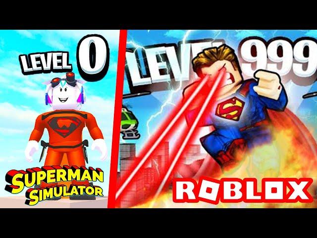 СТАЛ СУПЕРМЕНОМ 9999 УРОВНЯ В СИМУЛЯТОРЕ СУПЕРМЕНА! ROBLOX Superman Simulator