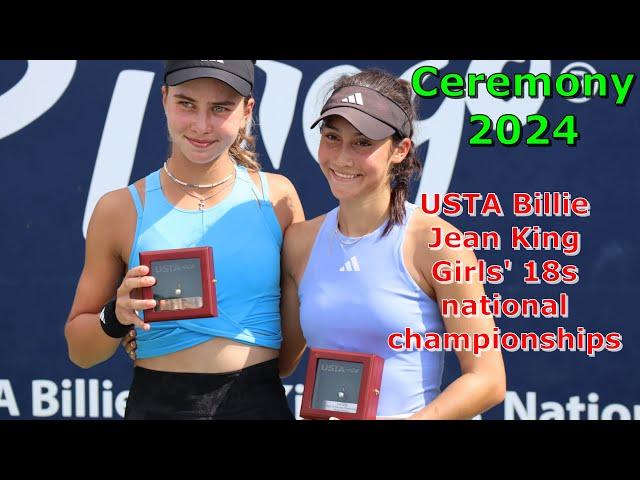 Ceremony  USTA girls' 18 national championships  Valerie Glozman vs Iva Jovic  USTA tennis 2024 