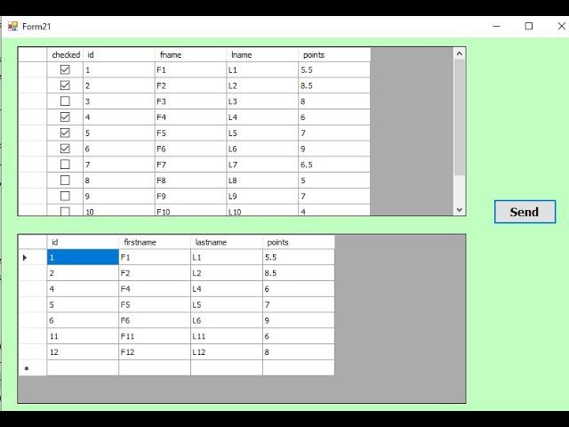 c# tutorial for beginners: Send dataGridView values to another dataGridView in C#