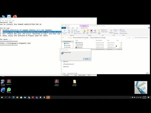 how to install VMware Workstation Pro 16 with keygen