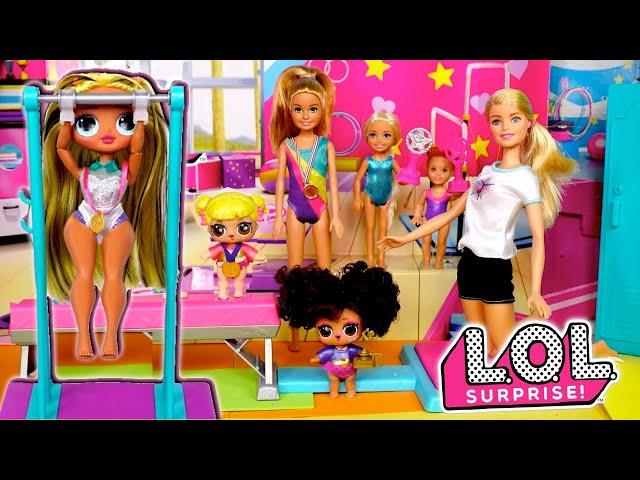 Barbie LOL OMG Family Gymnastics Morning Routines & Competitions