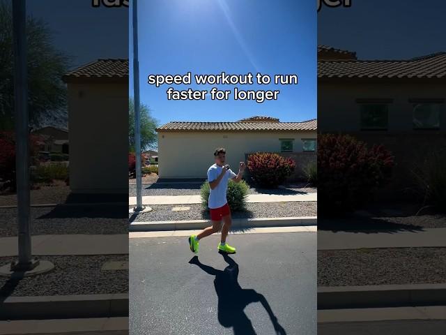 Speed workout to run faster for longer