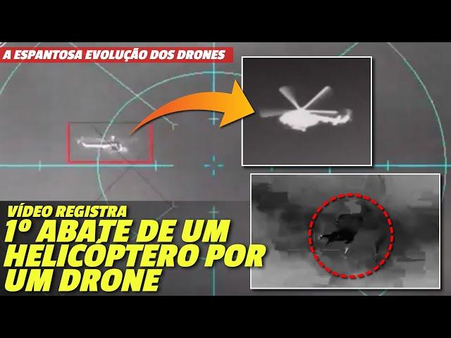 1º ABATE AÉREO por um drone naval: Helicóptero russo MI-8 foi abatido com míssil R-73