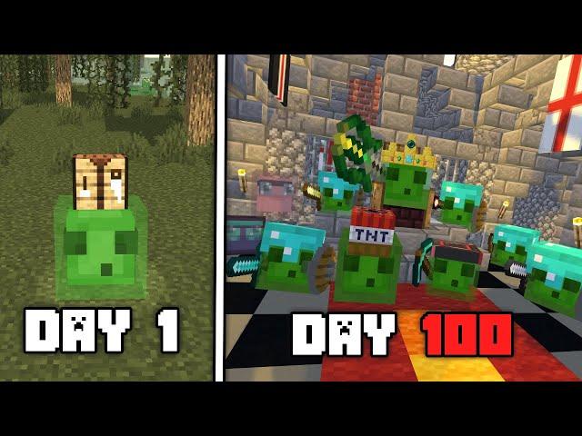 100 Hari Minecraft Jadi raja SLIME