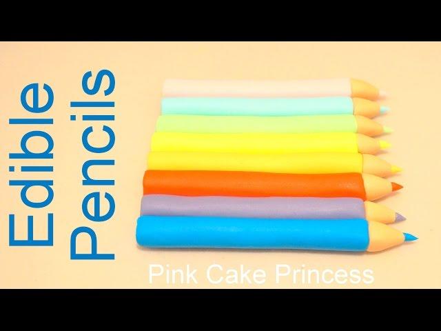 How to Make Edible Pencils Cake Topper for an Arts & Crafts Cake by Pink Cake Princess