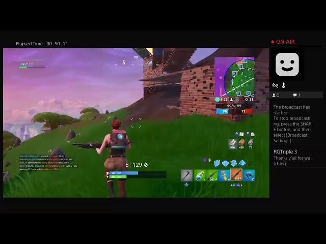 Fornite live stream team rumble