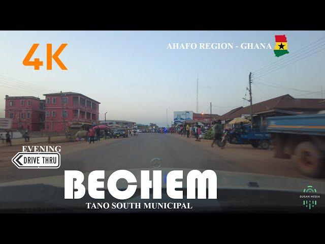 Bechem Evening Drive in the Tano South Ahafo Region of Ghana  UHD 4K