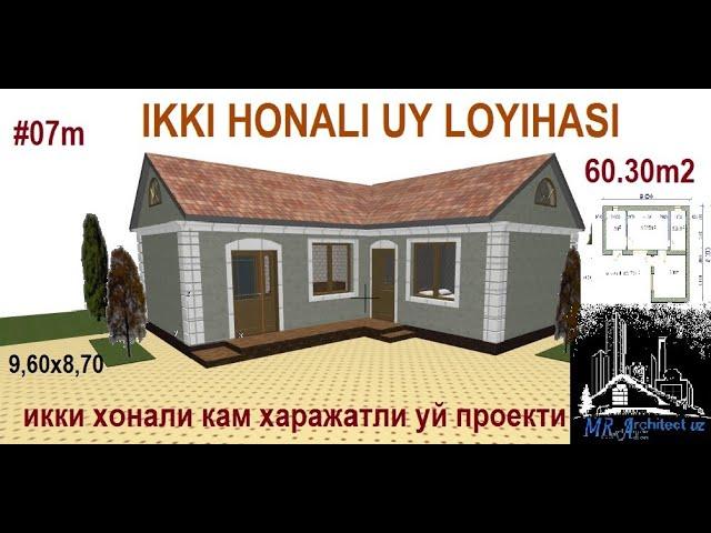 IKKI HONALI KAM HARJLI UY LOYIXASI/ ZAMONAVIY IKKI HONALI UY PROEKTI @mr architect uz/Икки Хонали уй