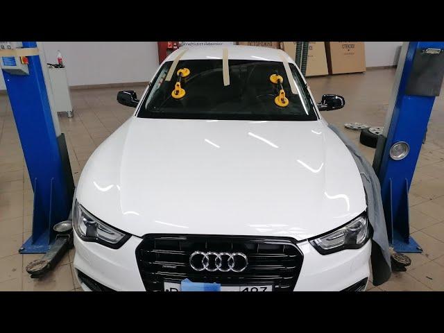 AUDI А-5  S-Line замена лобового стекла .