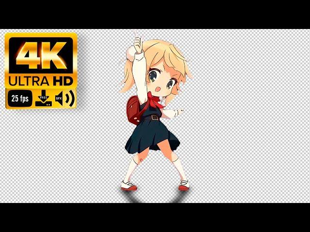 9mm go bang - shigure ui loli dance | Green Screen  - Footage 4K