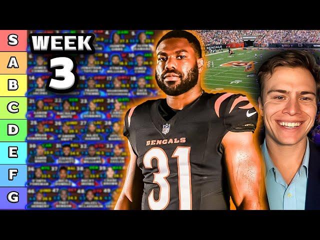 Week 3 Running Back Rankings & Tiers (Top 50)