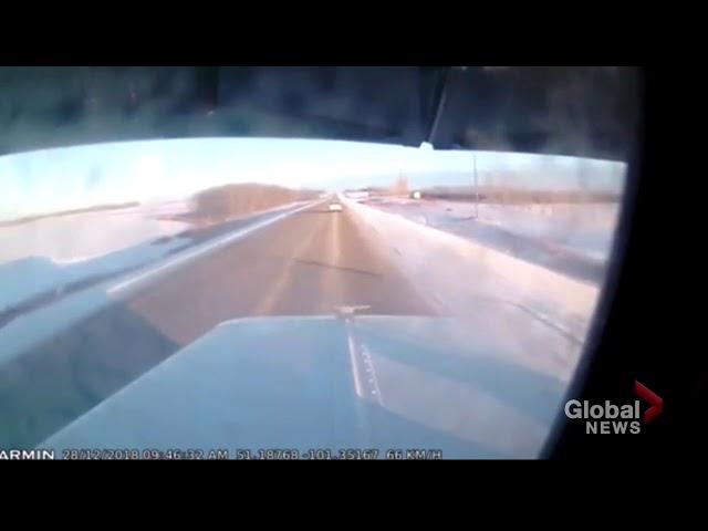 Manitoba semi driver dashcam records road rage #146