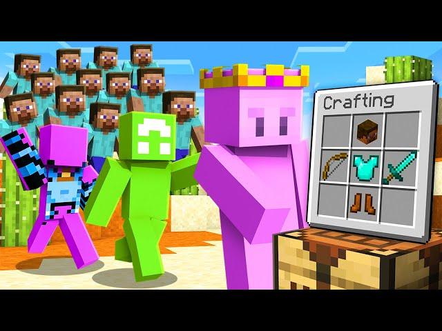 Minecraft Manhunt, But We Can Craft Teammates