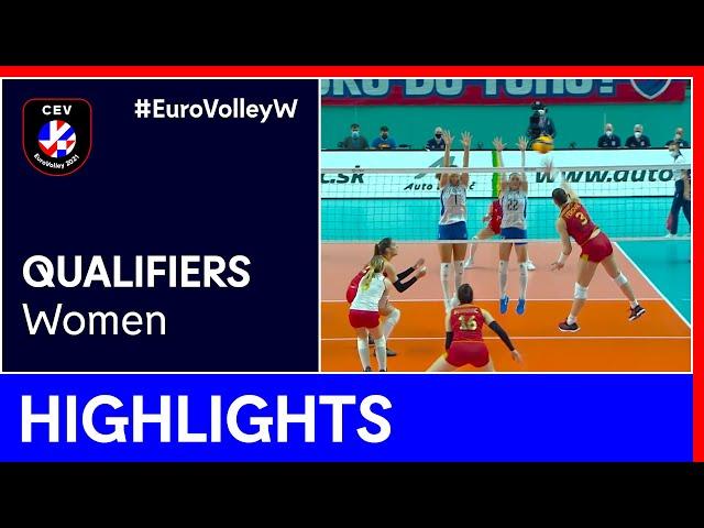 Slovakia vs. Montenegro Highlights - #EuroVolleyW Qualifiers