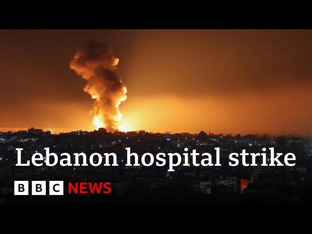 Lebanon says 13 killed in Israeli strike near southern Beirut hospital | BBC News