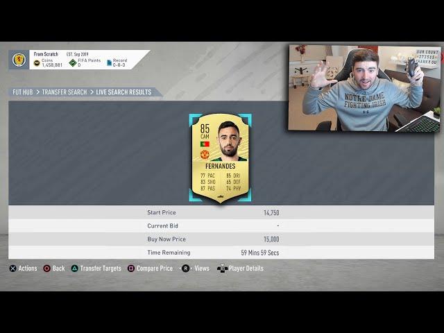 FIFA 20 | Winter Transfer BRUNO FERNANDES Investment (EXTINCT) | Trading From Scratch Ep19