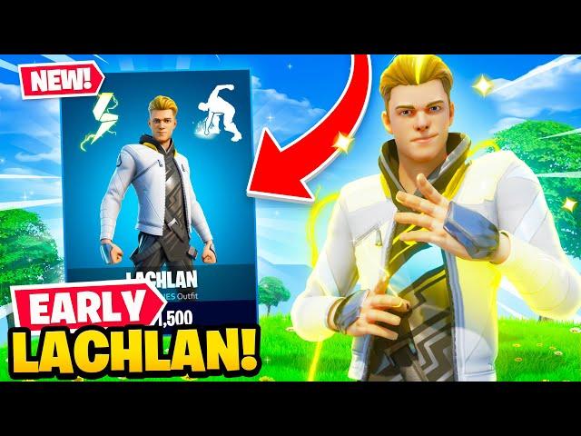 *NEW* LACHLAN SKIN unlocked in Fortnite! (EARLY GAMEPLAY)