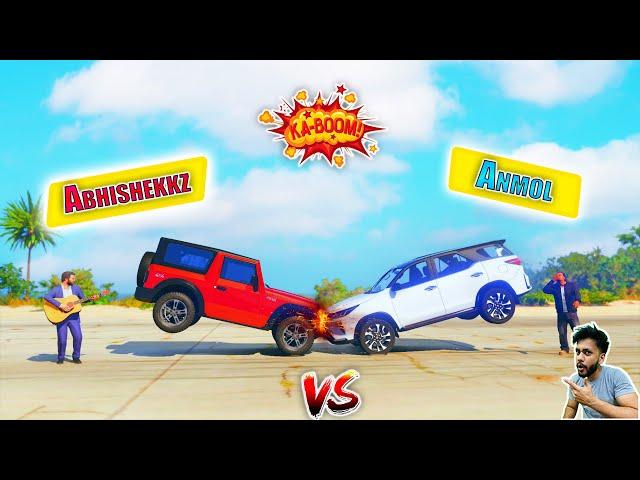 Abhishekkz Indian Cars Vs @AnmolgameX Indian Cars Crash GTA 5