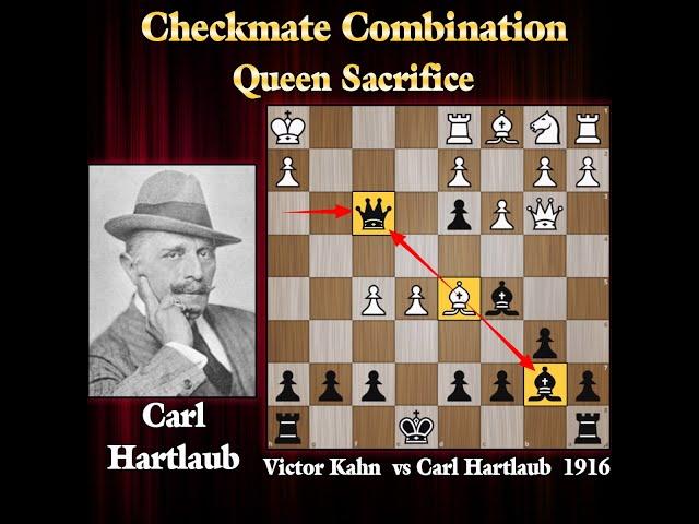Mind Blowing Checkmate Combination | Victor Kahn vs Carl Hartlaub 1916