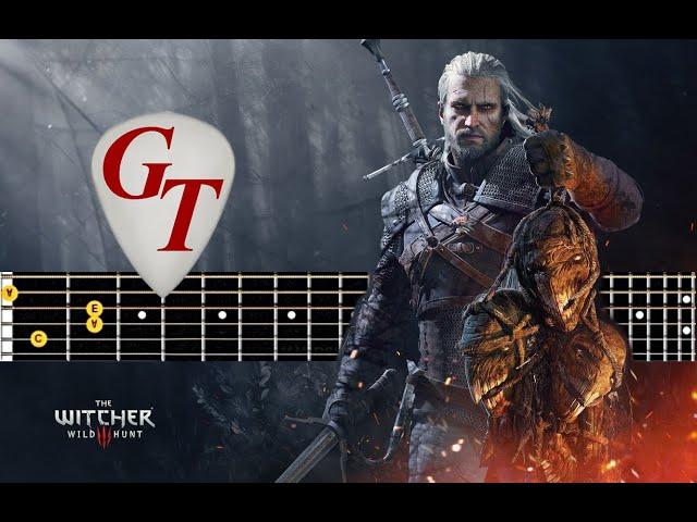 Witcher 3 Wild Hunt (Ведьмак 3)   Skellige Isle Town  # Acoustic guitar lesson note tabs