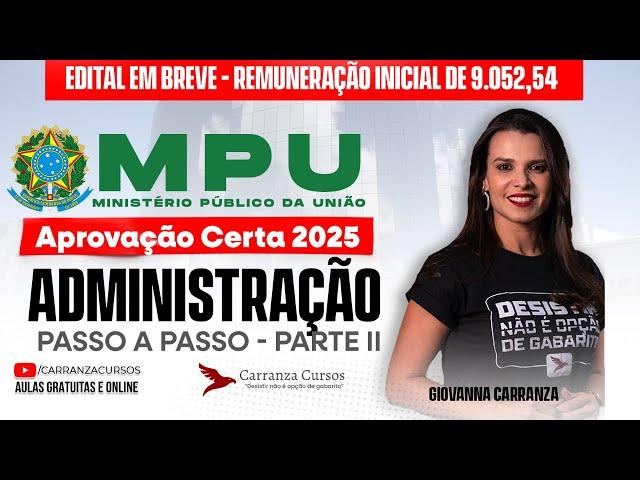 Gestão de Pessoas para MPU - Você Precisa Saber Disso para Aprovar em 2025 - Prof. Giovanna Carranza