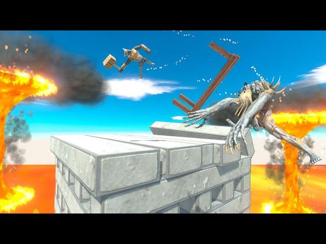 1 vs 1 TABLE BATTLE in the BUILDING ARMAGEDDON - Animal Revolt Battle Simulator