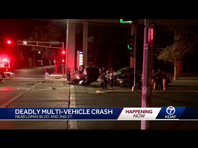 Police investigate fatal crash at 2nd Street and Lomas in Albuquerque