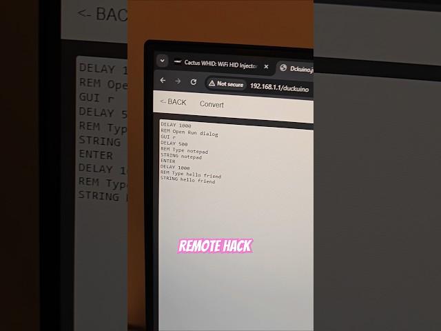 WHID remote hack #coding #hacking101 #hack #hacks  #education